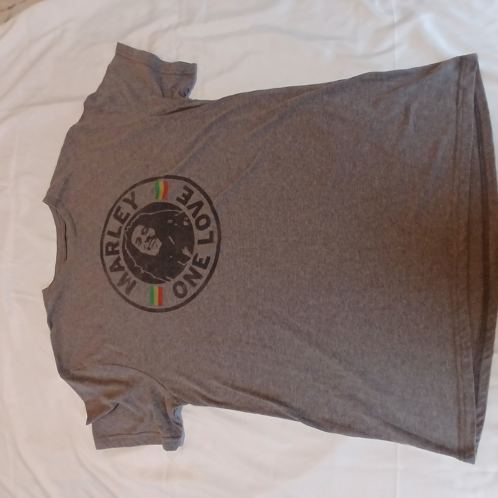 Zion Rootswear Gray Bob Marley Tee